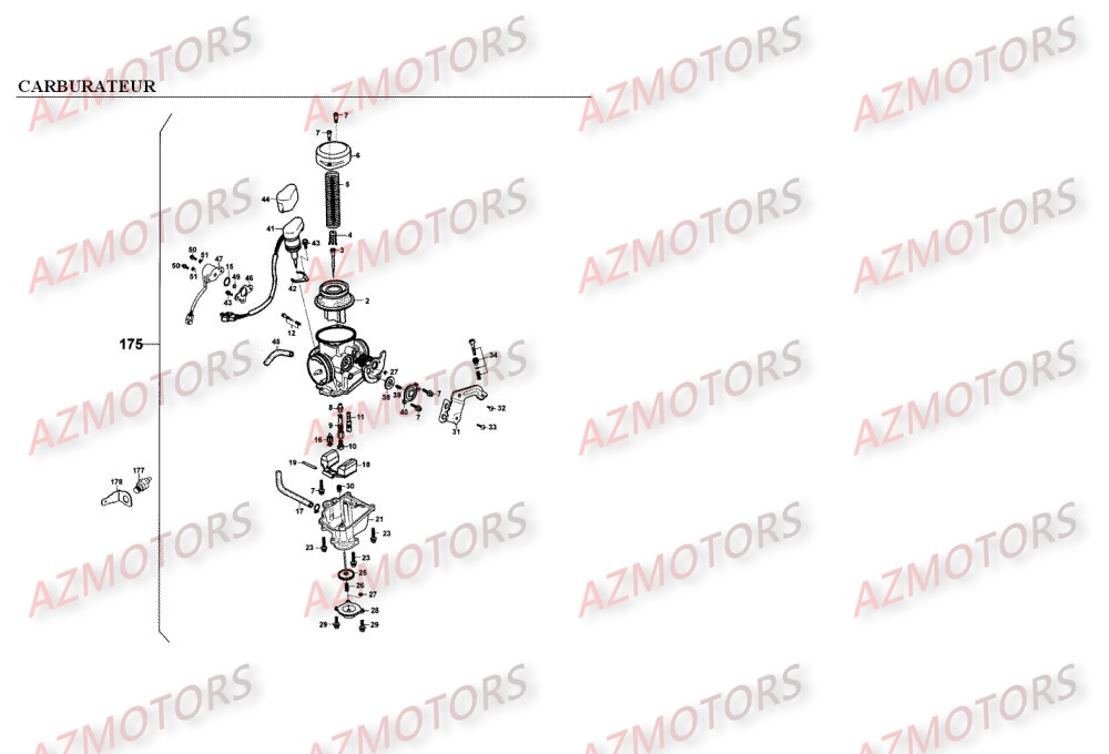 Carburateur KYMCO Pièces Scooter Kymco EGO 250 4T EURO I