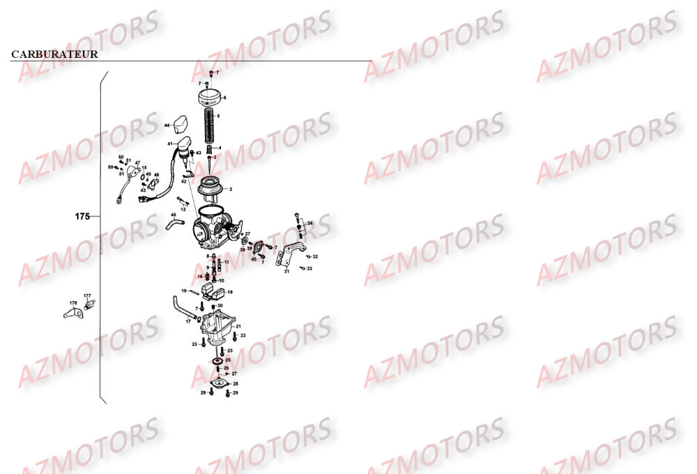 CARBURATEUR KYMCO Pièces Scooter Kymco EGO 250 4T EURO I