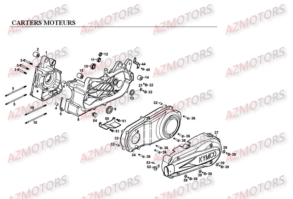 CARTER MOTEUR KYMCO EGO 250