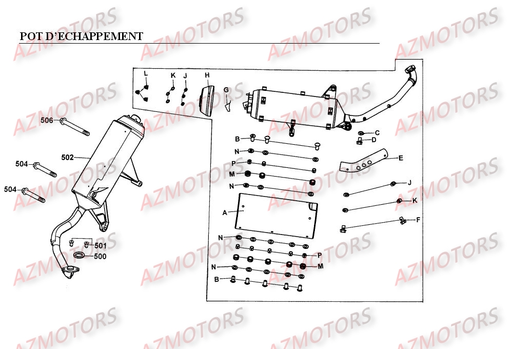 POT D ECHAPPEMENT KYMCO EGO 250