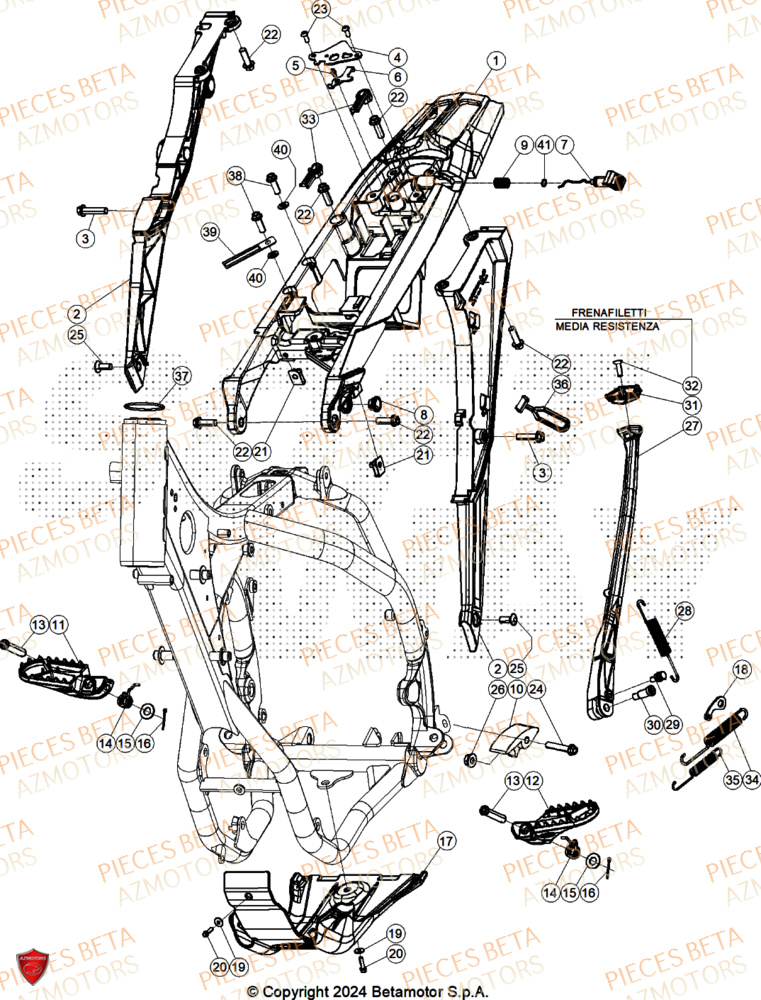 Accessoires Du Chassis BETA Pieces BETA ENDURO RR 300 2T RACE - (2026)
