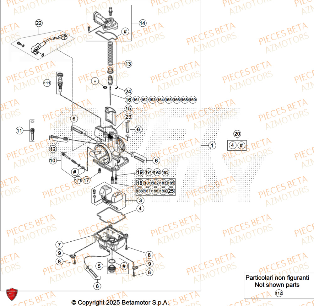 Carburateur BETA Pieces BETA ENDURO RR 300 2T RACE - (2026)