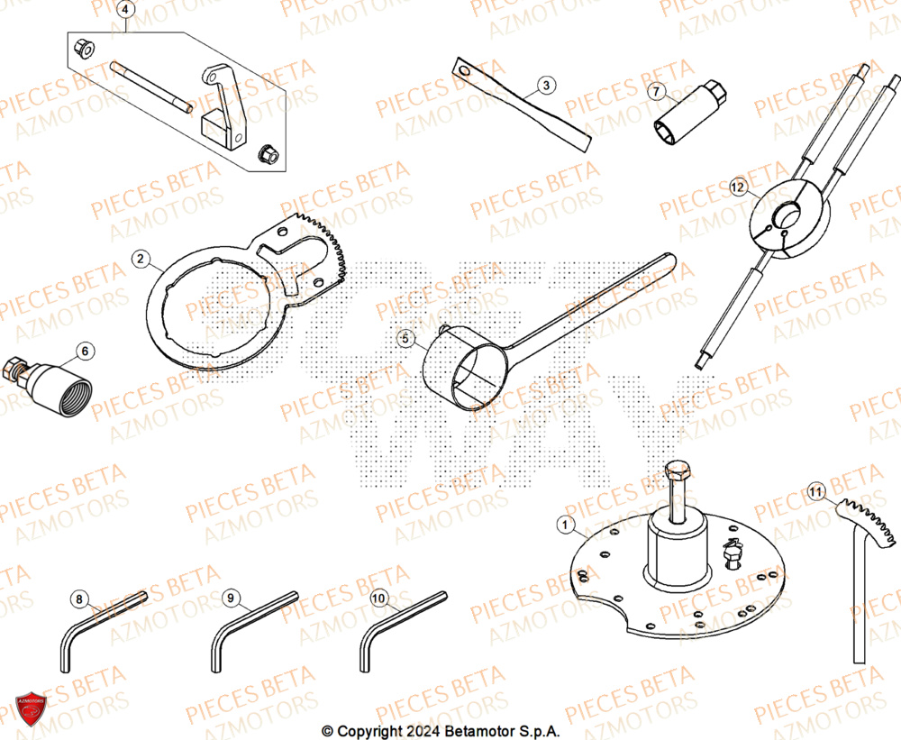 Outils BETA Pieces BETA ENDURO RR 300 2T RACE - (2026)