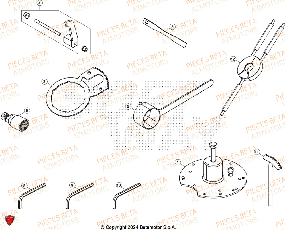 Outils BETA Pieces BETA ENDURO RR 300 2T X-PRO - (2026)