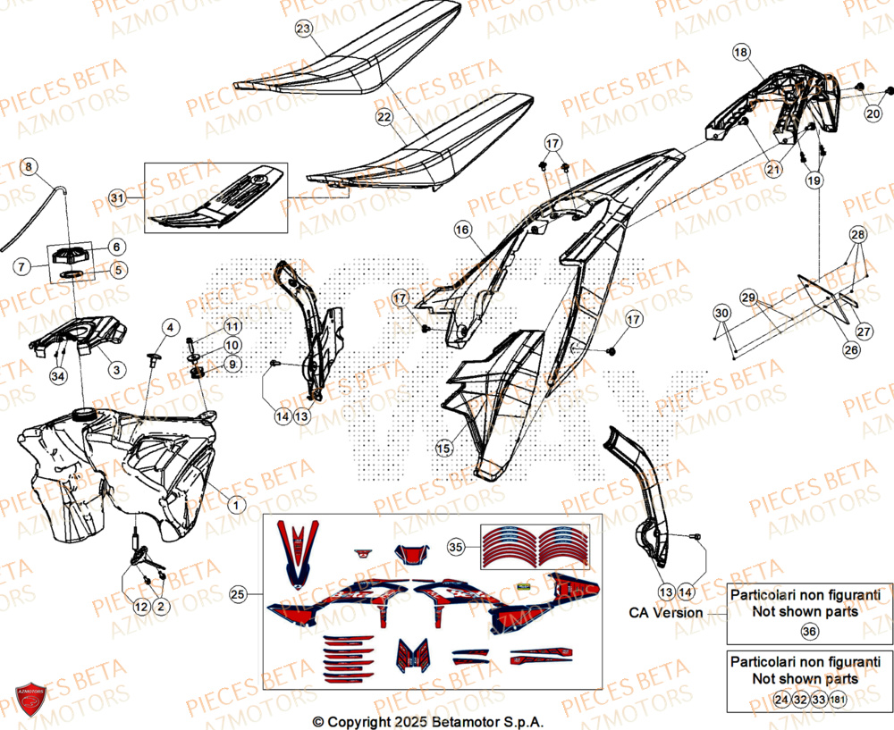 Carenage Arriere BETA Pieces BETA ENDURO RR 350 4T RACE (2026)
