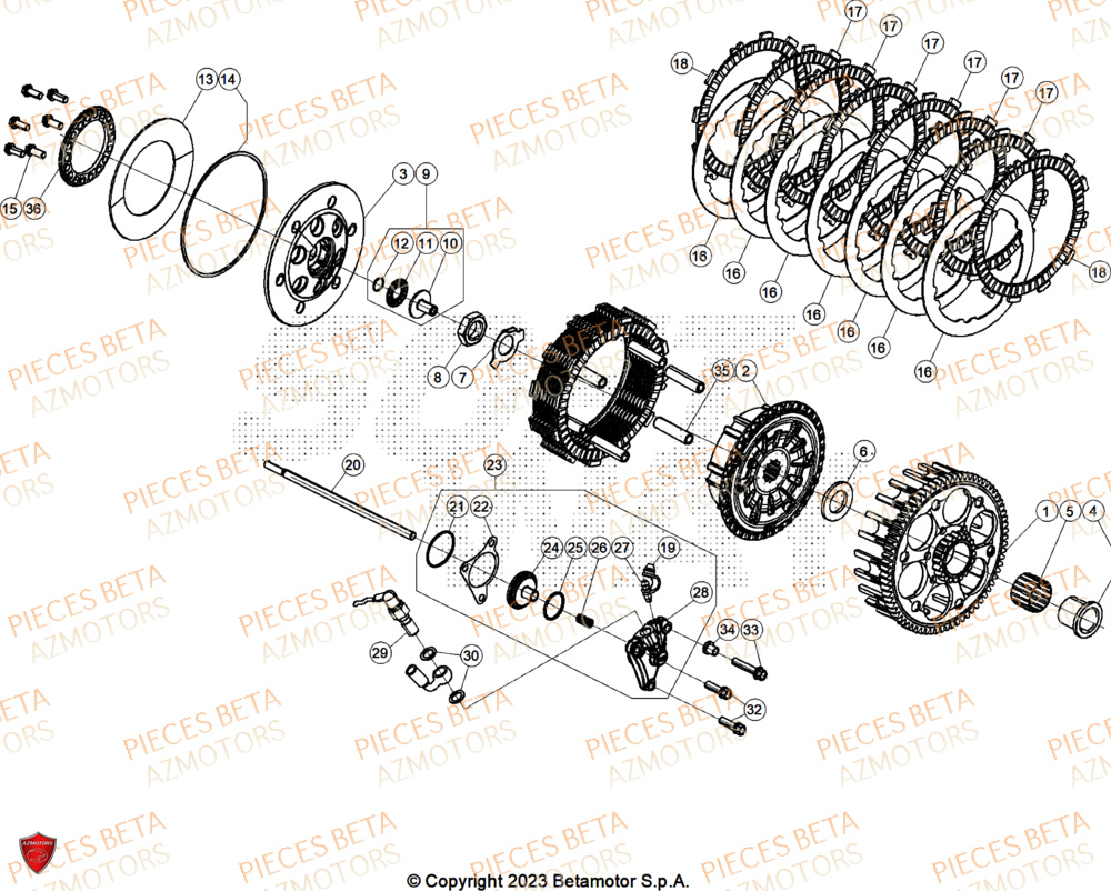 Embrayage BETA Pieces BETA ENDURO RR 390 4T RACE (2026)
