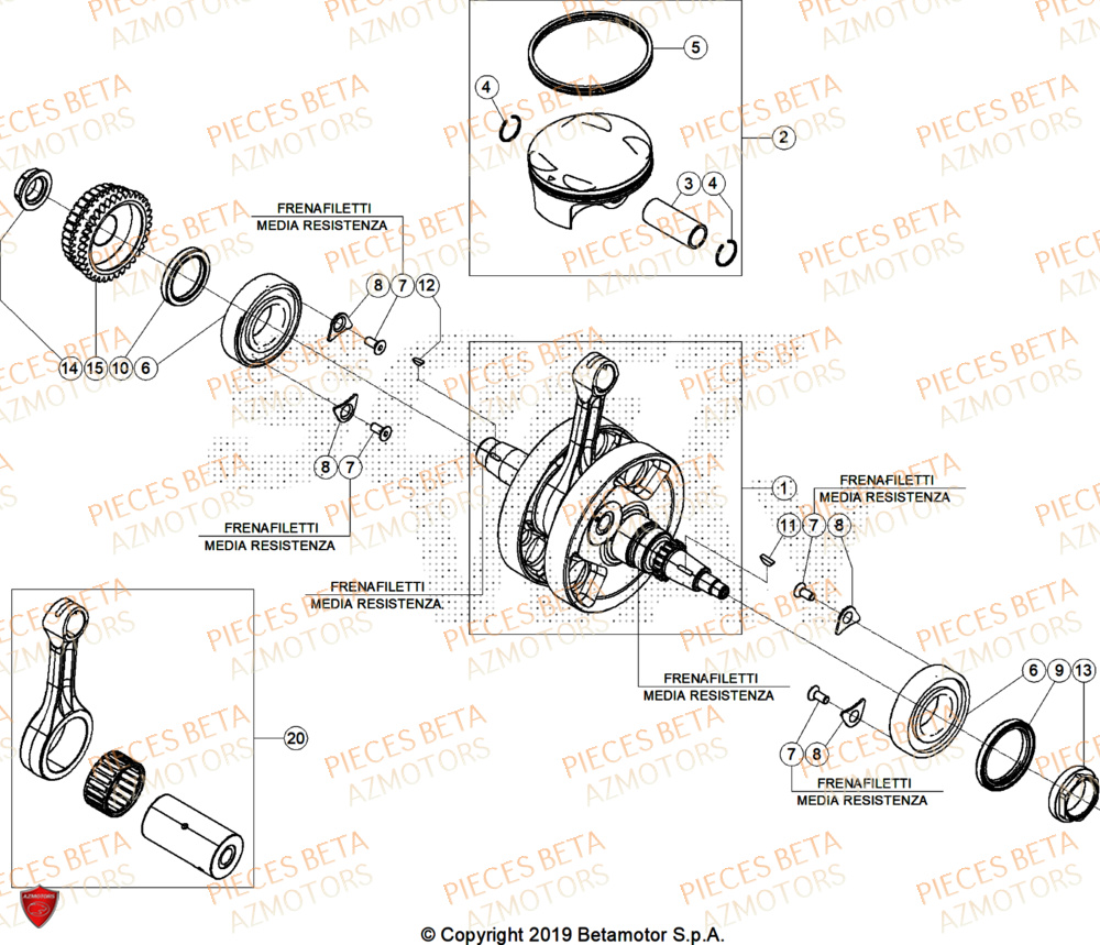 Vilebrequin BETA Pieces BETA ENDURO RR 390 4T RACE (2026)

