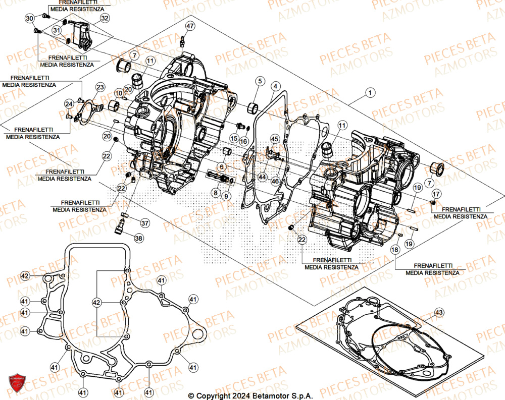 Carter Moteur BETA Pieces BETA ENDURO RR 430 4T RACE (2026)
