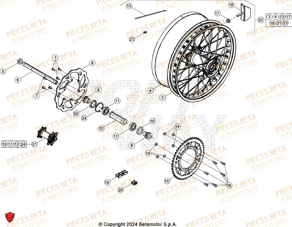 Roue Arriere BETA Pieces BETA ENDURO RR 430 4T RACE (2026)
