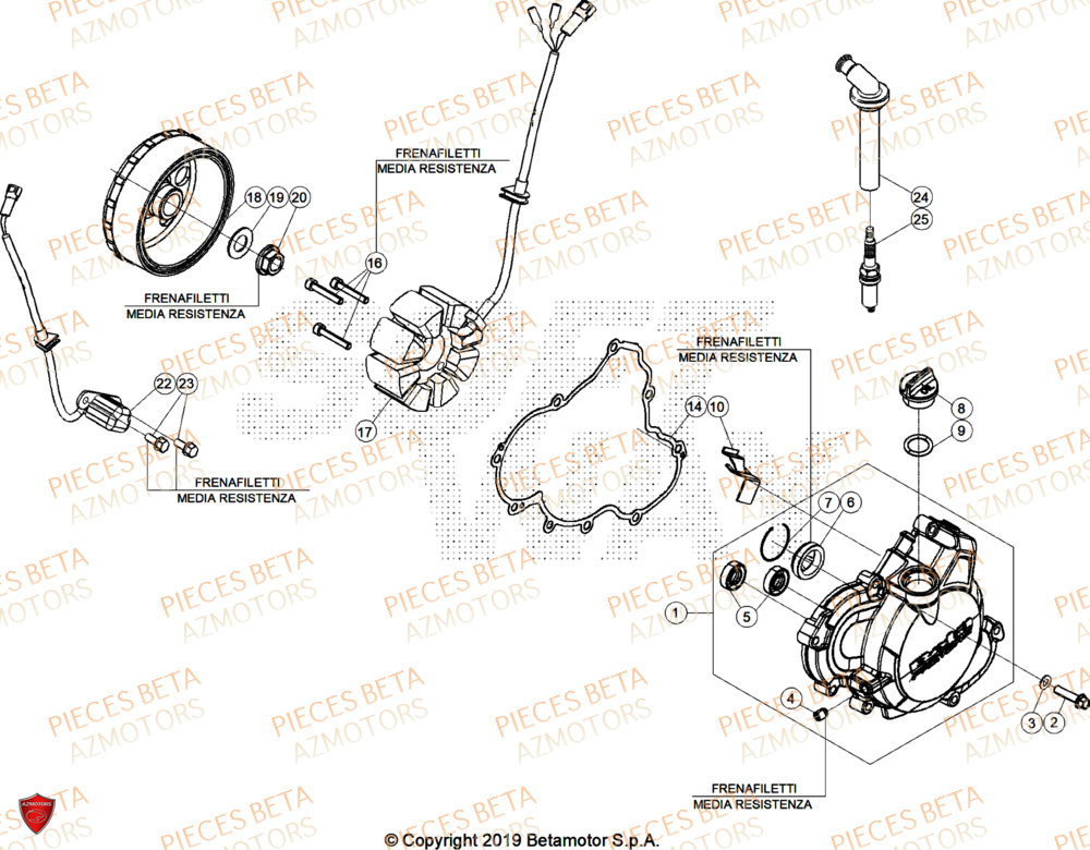 Allumage BETA Pieces BETA ENDURO RR 480 4T X-PRO - (2026)