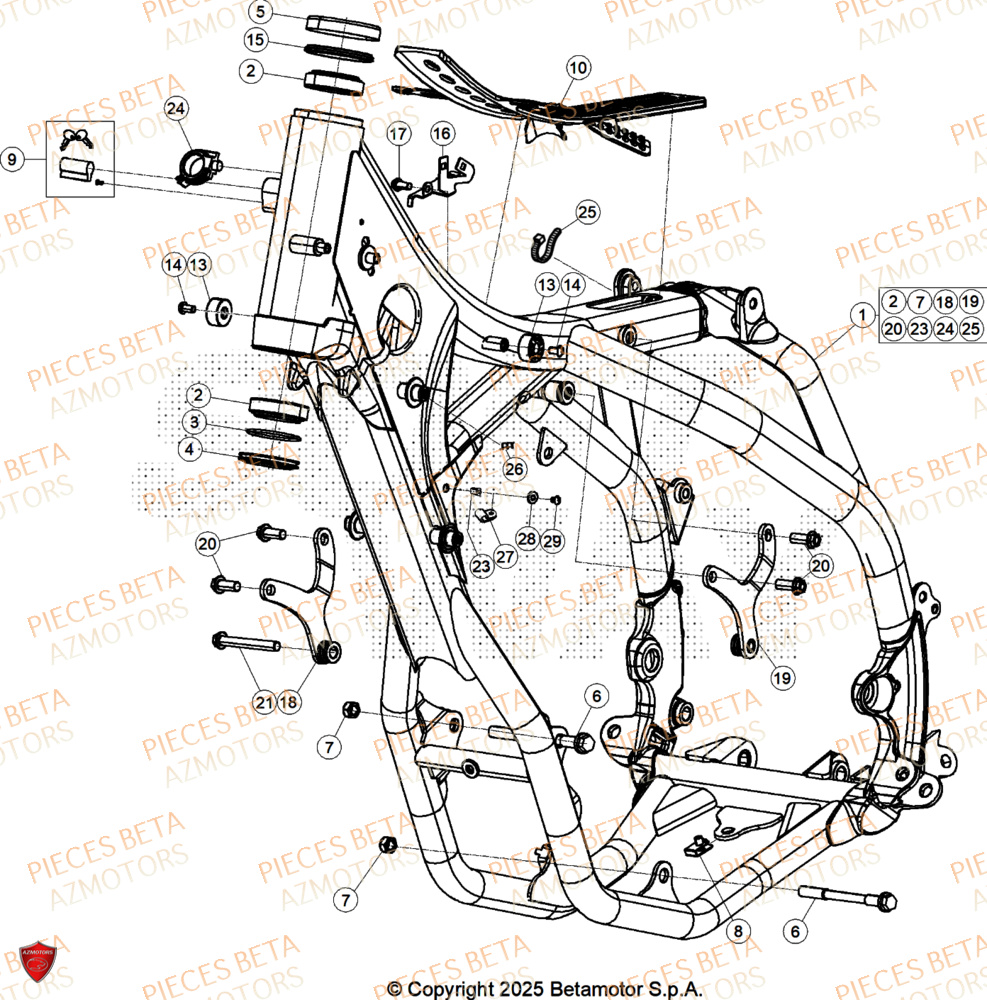 Chassis BETA Pieces BETA ENDURO RR 480 4T X-PRO - (2026)