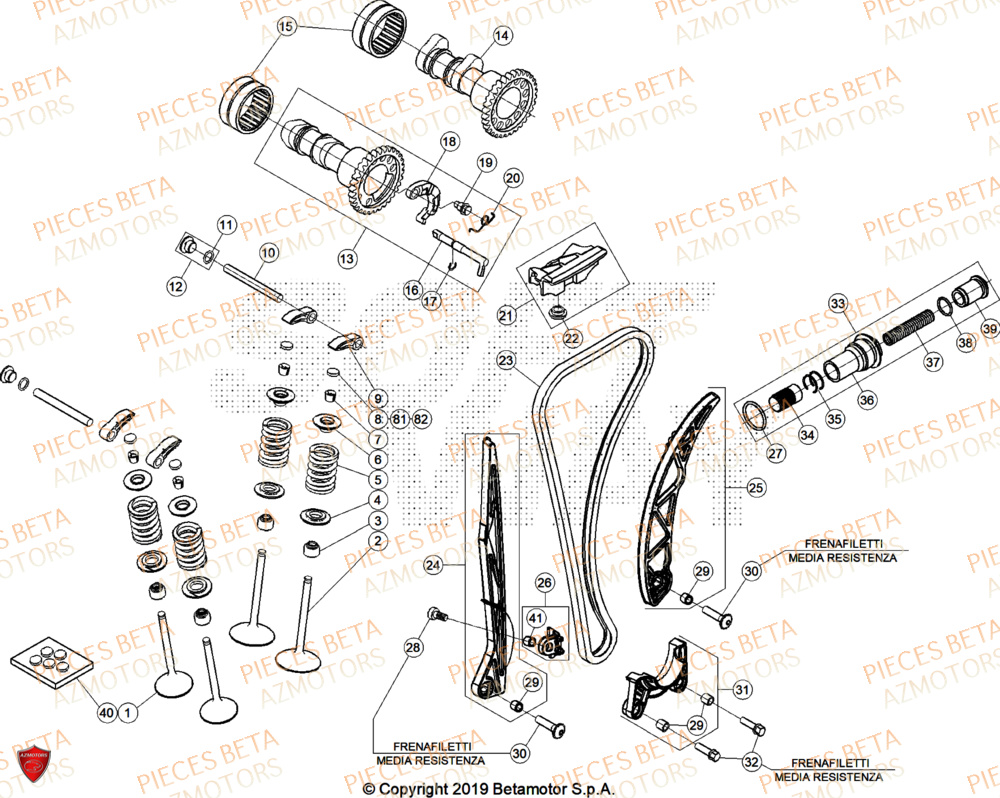Distribution BETA Pieces BETA ENDURO RR 480 4T X-PRO - (2026)