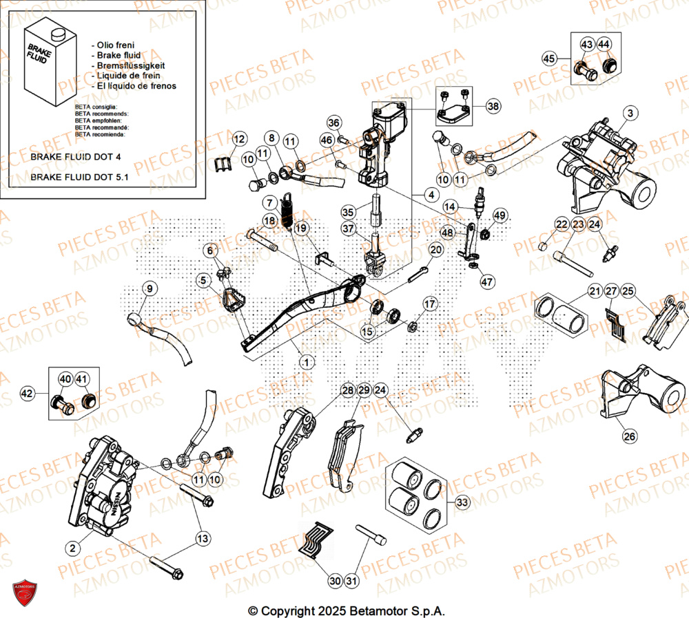 Freins BETA Pieces BETA ENDURO RR 480 4T X-PRO - (2026)