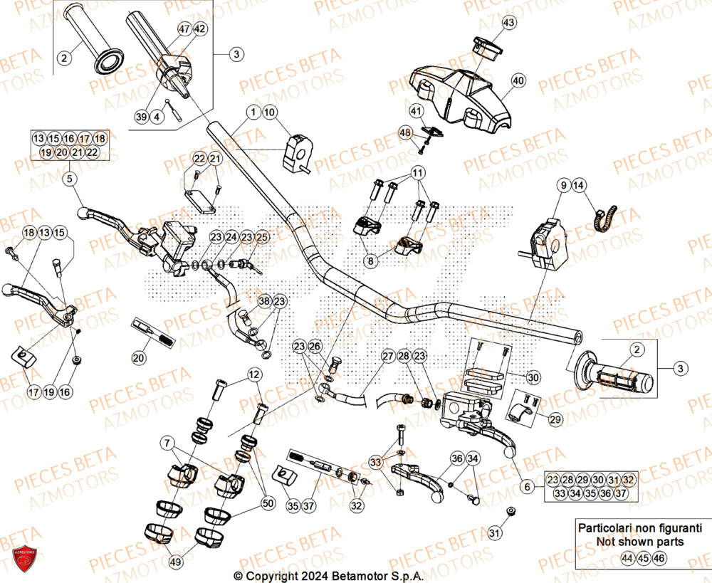Guidon BETA Pieces BETA ENDURO RR 480 4T X-PRO - (2026)