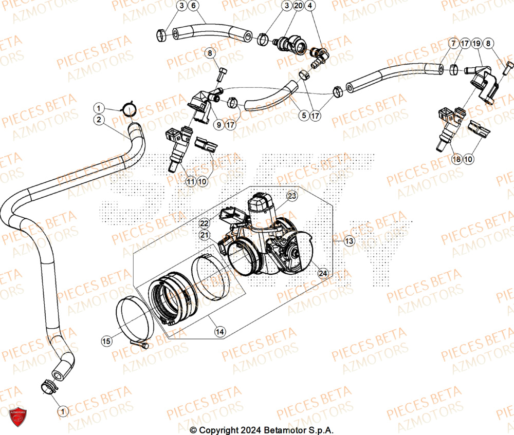 Injection BETA Pieces BETA ENDURO RR 480 4T X-PRO - (2026)