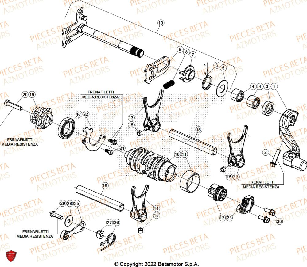 Selecteur De Vitesses BETA Pieces BETA ENDURO RR 480 4T X-PRO - (2026)