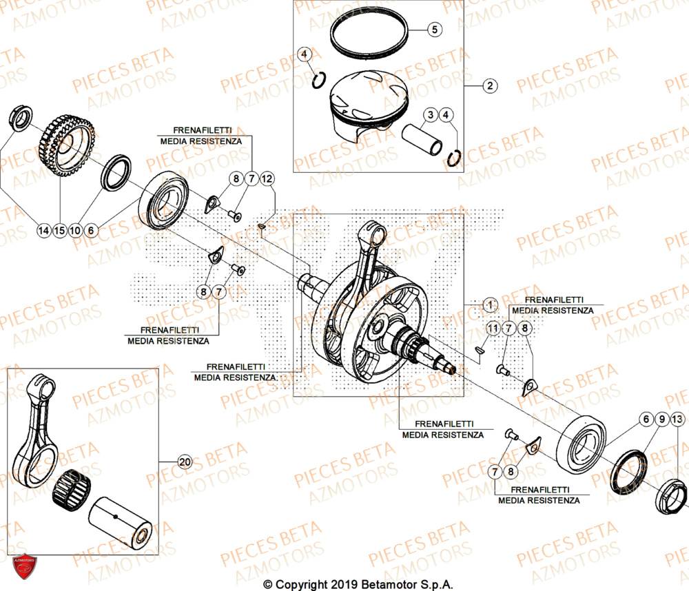 Vilebrequin BETA Pieces BETA ENDURO RR 480 4T X-PRO - (2026)