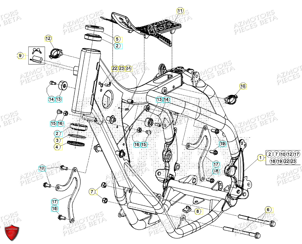 CHASSIS BETA ENDURO RR 125 2T 24