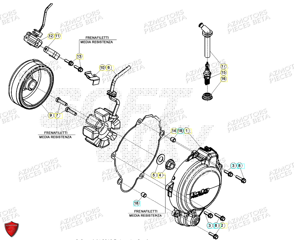 Culasse BETA Pièces Beta RR 125 2T - 2024