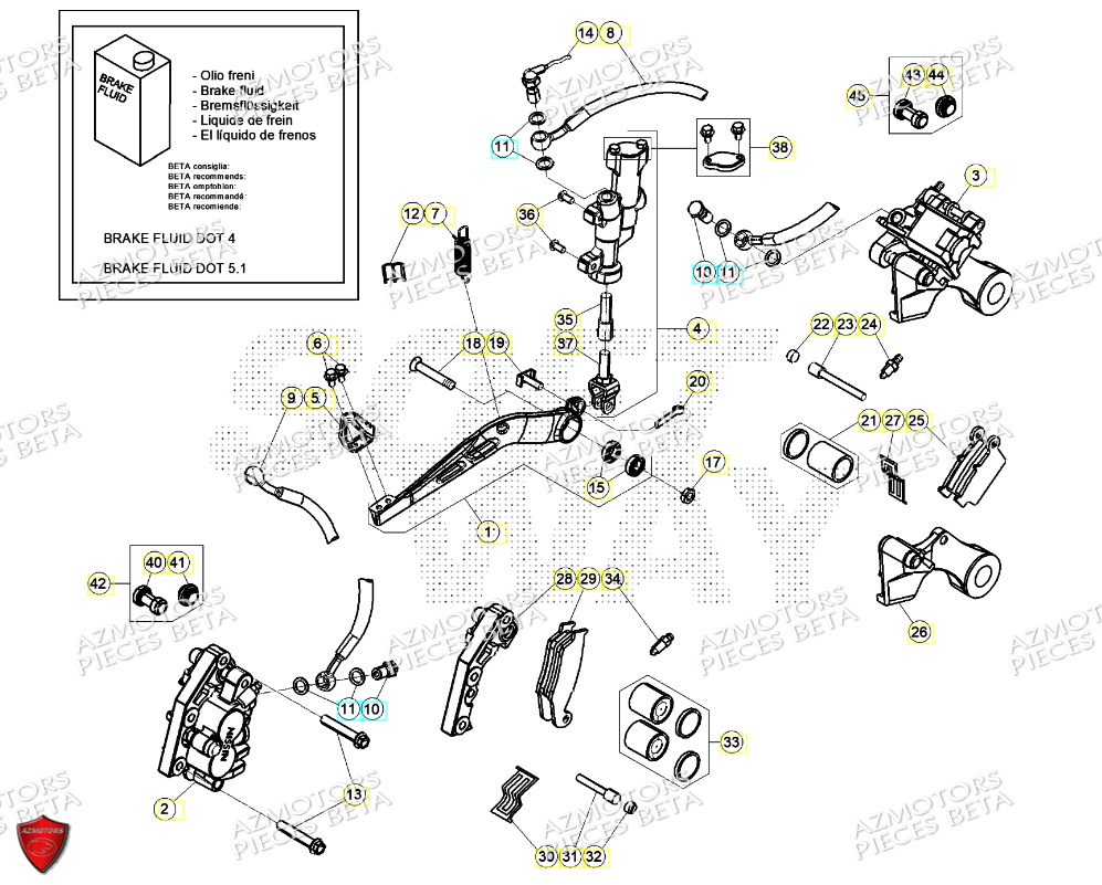 Freins BETA Pièces Beta RR 125 2T - 2024