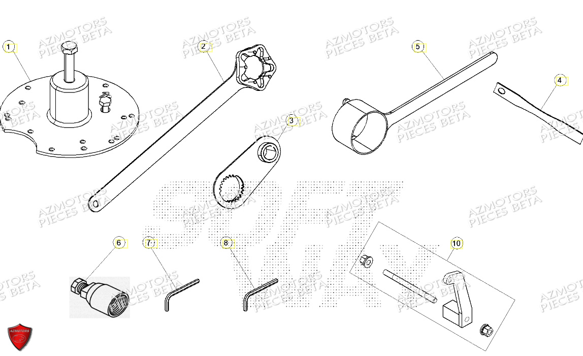 OUTILLAGE SPECIAL BETA ENDURO RR 125 2T 24