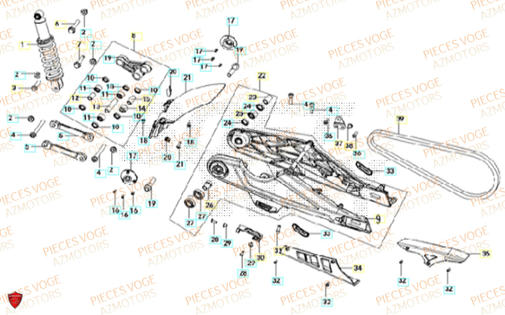 Bras Oscillant VOGE Pièces Voge ER 10 6KW