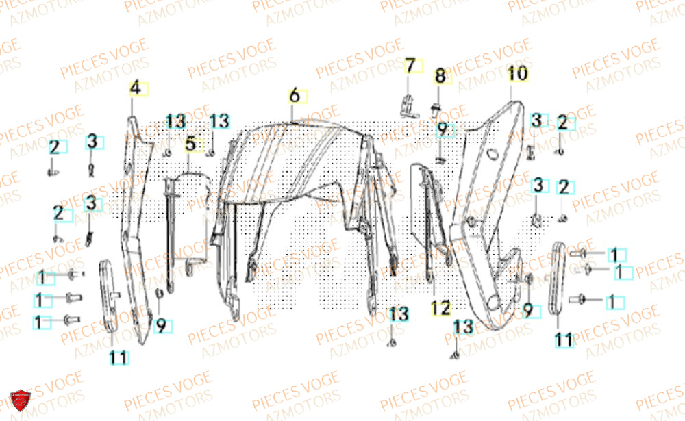 Garde Boue Avant VOGE Pièces Voge ER 10 6KW