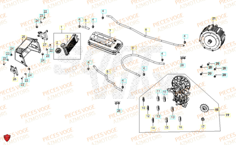 Moteur VOGE Pièces Voge ER 10 6KW
