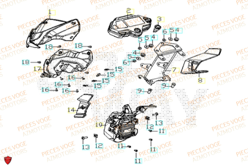Phare Compteur VOGE Pièces Voge ER 10 6KW