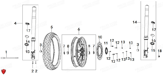 ROUE AVANT VOGE ER 10 6KW