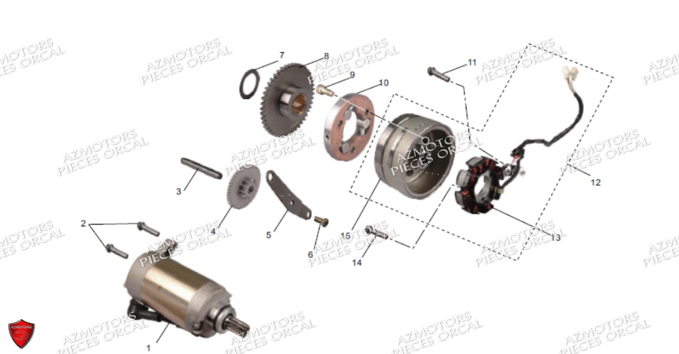 DEMARREUR STATOR ORCAL ESPERIA EURO 5