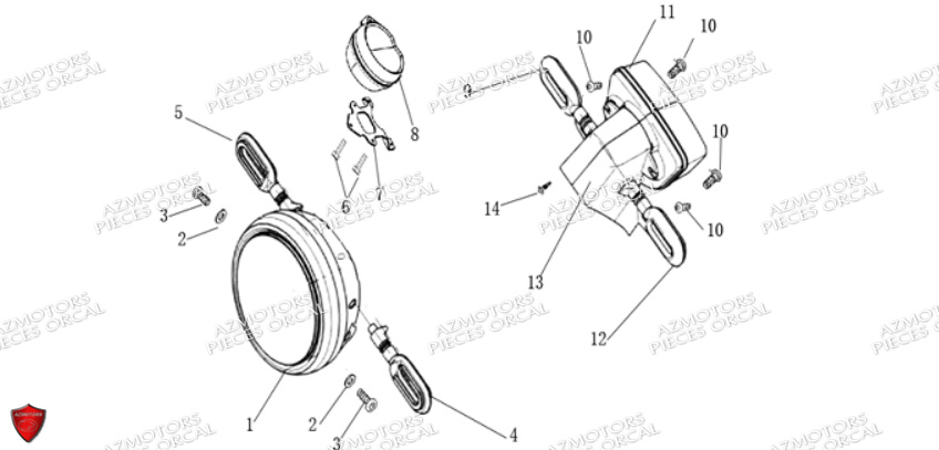 ECLAIRAGE ET COMPTEUR ORCAL ESPERIA EURO 5