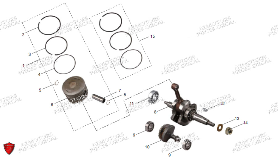 PISTON VILEBREQUIN ORCAL ESPERIA EURO 5