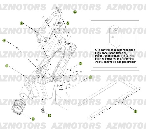 Boitier Du Filtre BETA Pièces BETA EVO-125cc 2T - [2012]