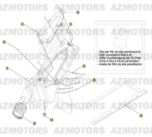 BOITIER DU FILTRE BETA EVO 125 12