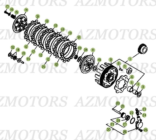 EMBRAYAGE pour EVO-125-12