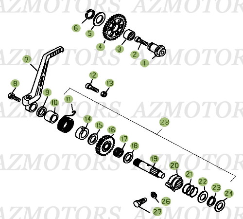 KICK - STARTER pour EVO-125-12