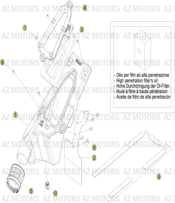 Boitier Du Filtre BETA Pièces BETA EVO-125 2T - [2013]