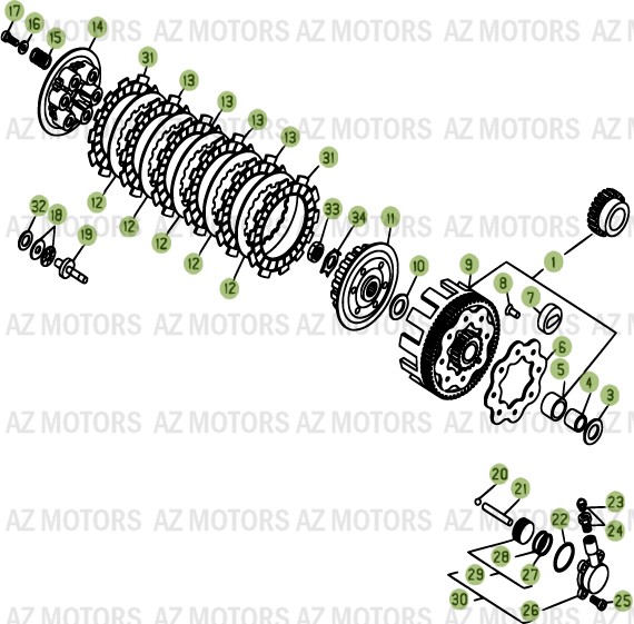 EMBRAYAGE pour EVO-125-13