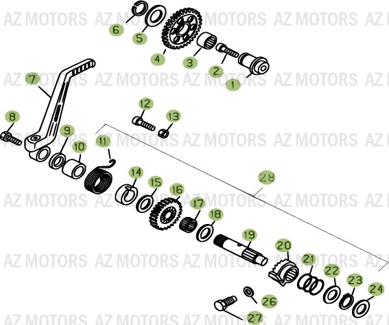 KICK -STARTER pour EVO-125-13