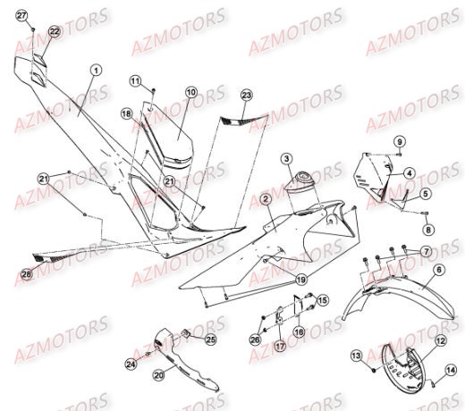 CARENAGES pour EVO-125-16