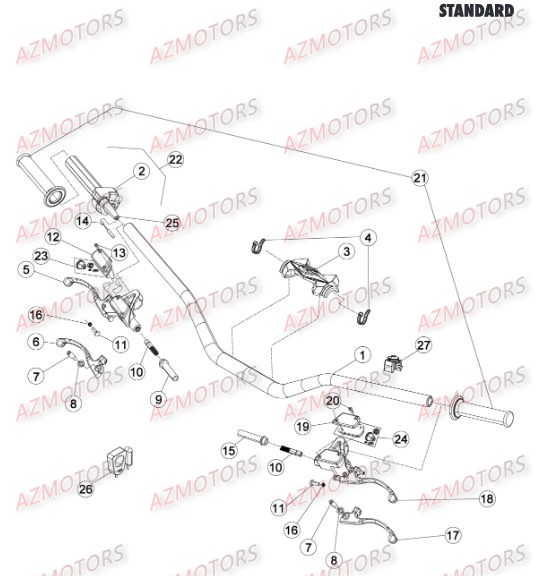 Commandes Guidon BETA Pièces BETA EVO-125 2T - [2016]