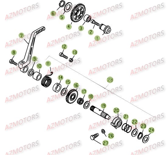 KICK STARTER pour EVO-125-16