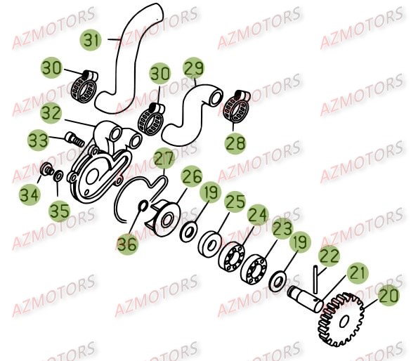 POMPE A EAU pour EVO-125-16