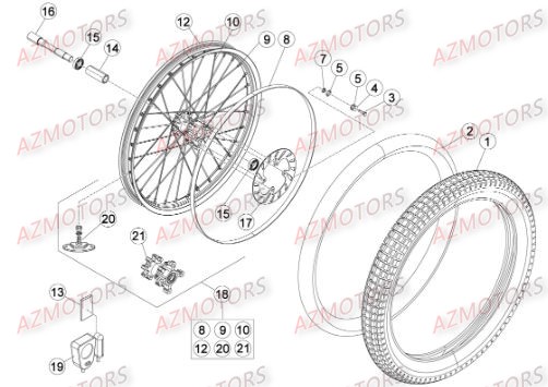 Roue Avant BETA Pièces BETA EVO-125 2T - [2016]