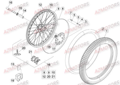 ROUE AVANT BETA EVO 125 16