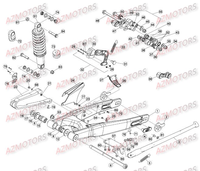 SUSPENSION_ARRIERE BETA Pièces BETA EVO-125 2T - [2016]