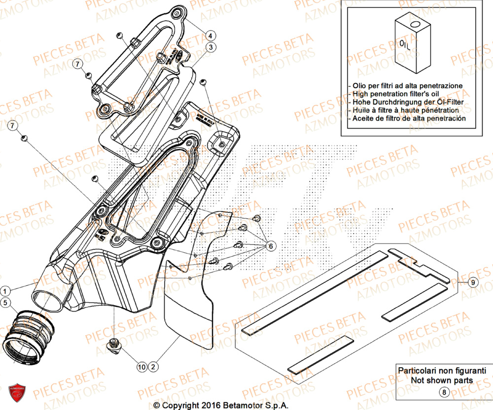 Filtre A Air BETA Pièces Beta TRIAL EVO 125 FACTORY 2T 2025