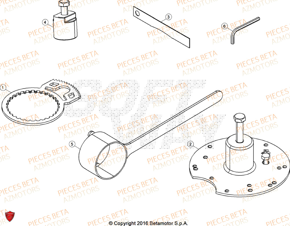 Outils BETA Pièces Beta TRIAL EVO 125 FACTORY 2T 2025