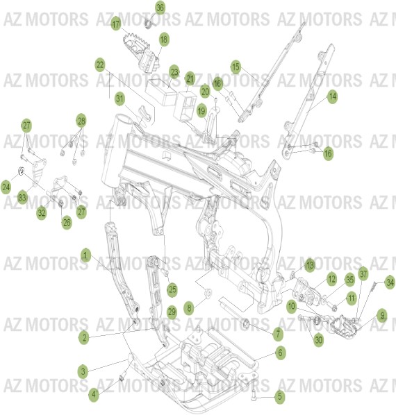 Accessoires Du Chassis BETA Pièces BETA EVO-200 2T - [2013]